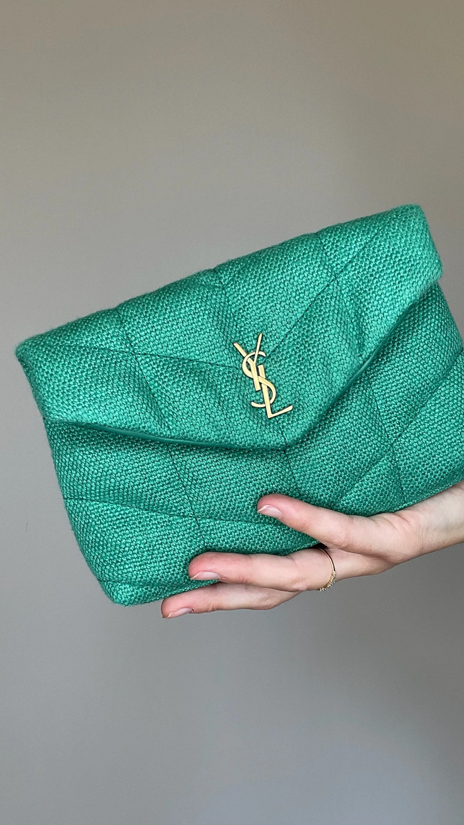 Loulou Green Clutch