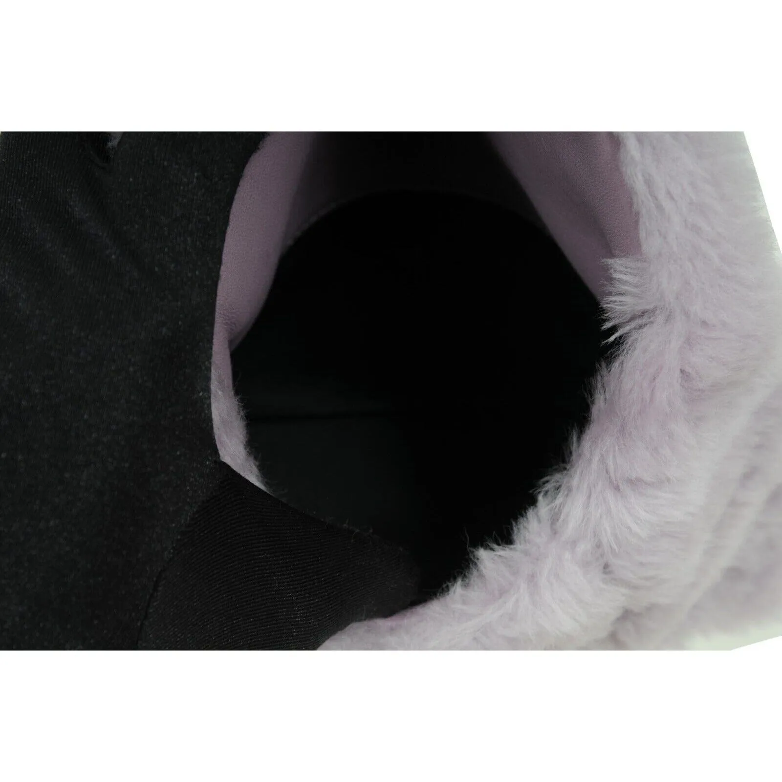 Loulou Shearling Quilted Clutch Bag Lilac Purple Silver Logo
