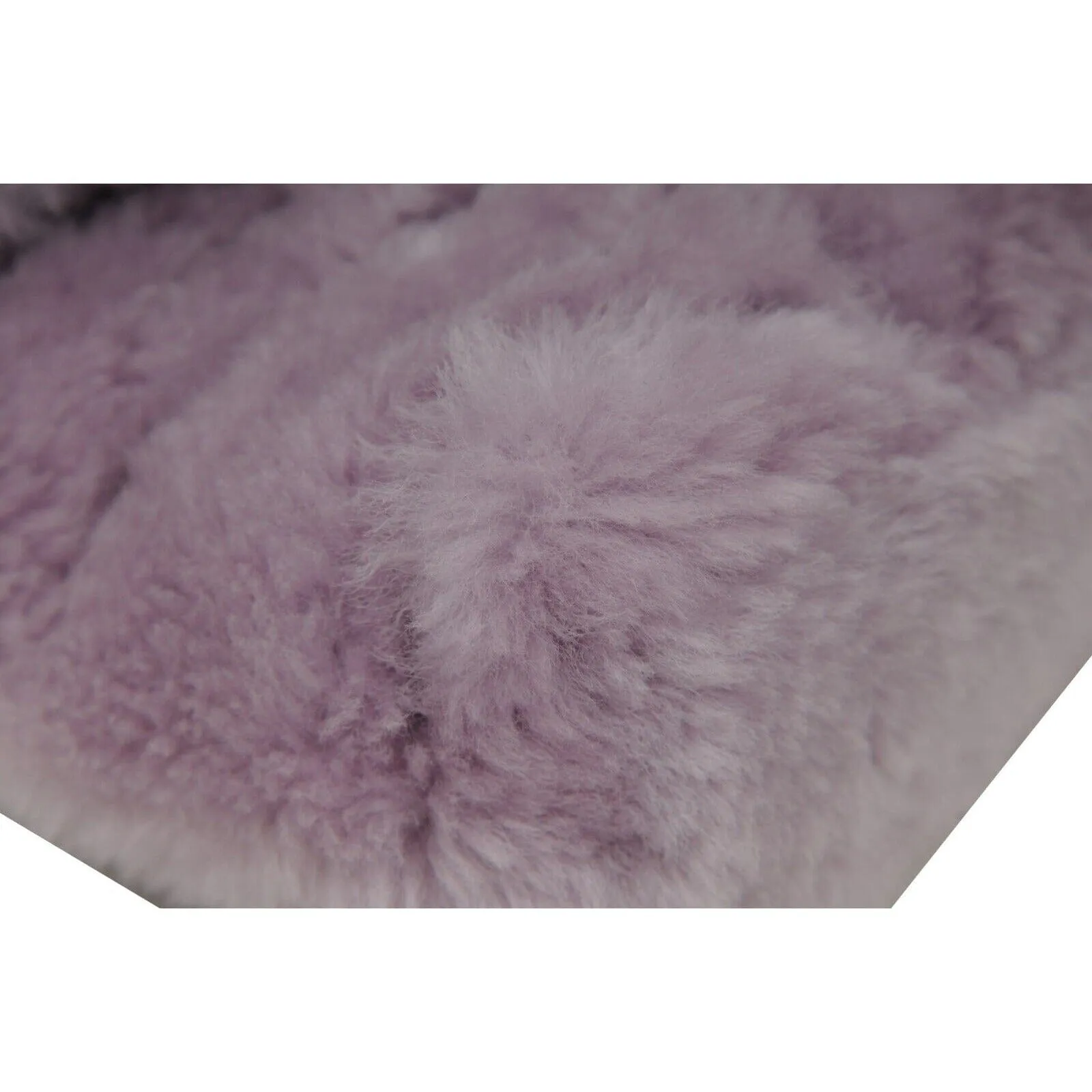 Loulou Shearling Quilted Clutch Bag Lilac Purple Silver Logo