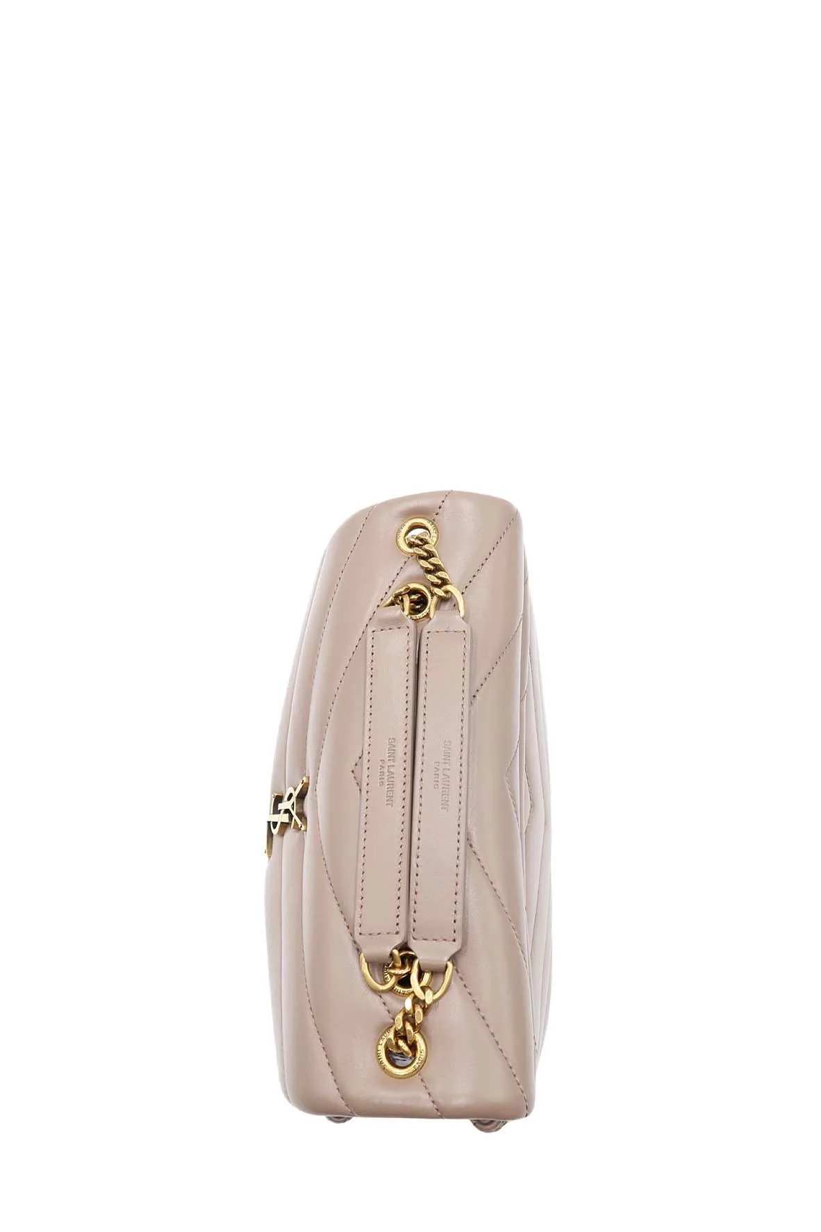 Loulou Small With Gold Hardware Dark Beige