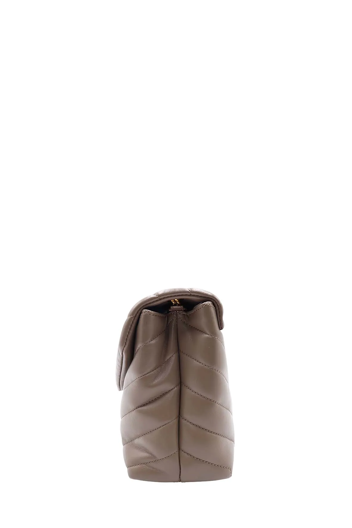Loulou Small With Gold Hardware Dark Beige