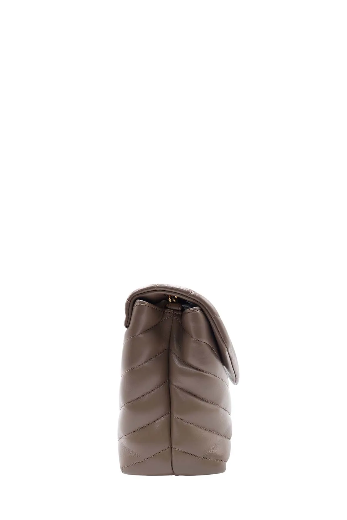 Loulou Small With Gold Hardware Dark Beige