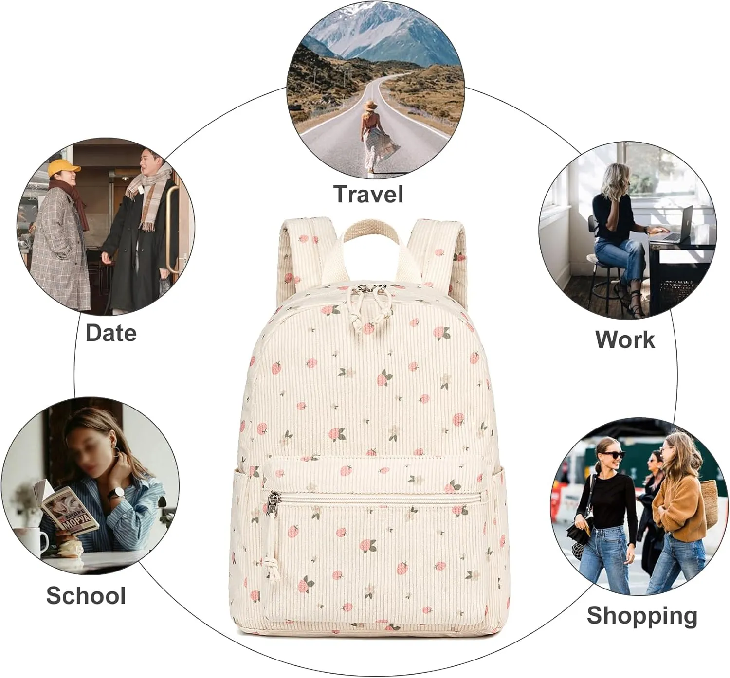 Mini Backpack Women Girls Water-resistant Small Backpack Purse Shoulder Bag for Womens Adult Kids School Travel