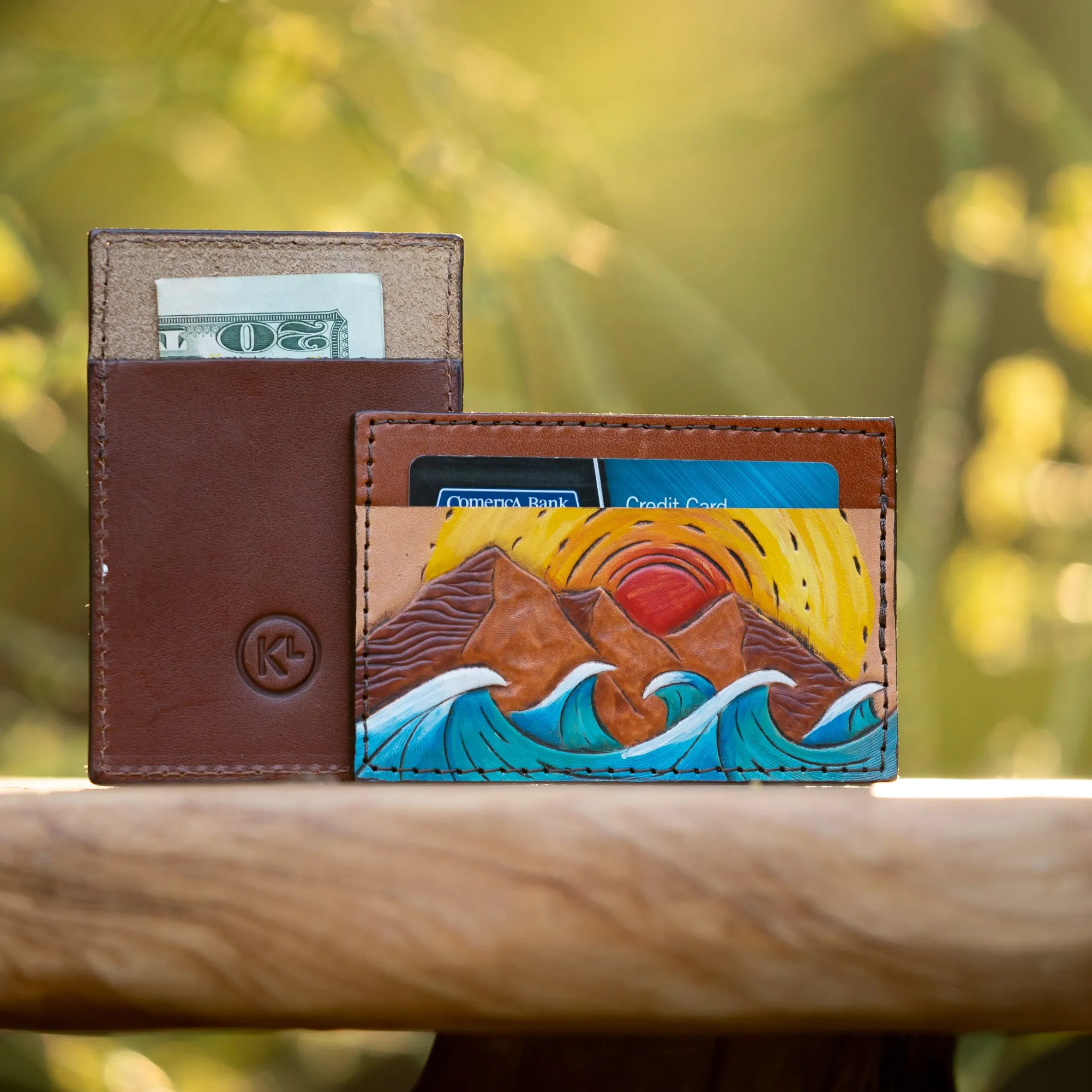 Mountains and Waves Card Wallet