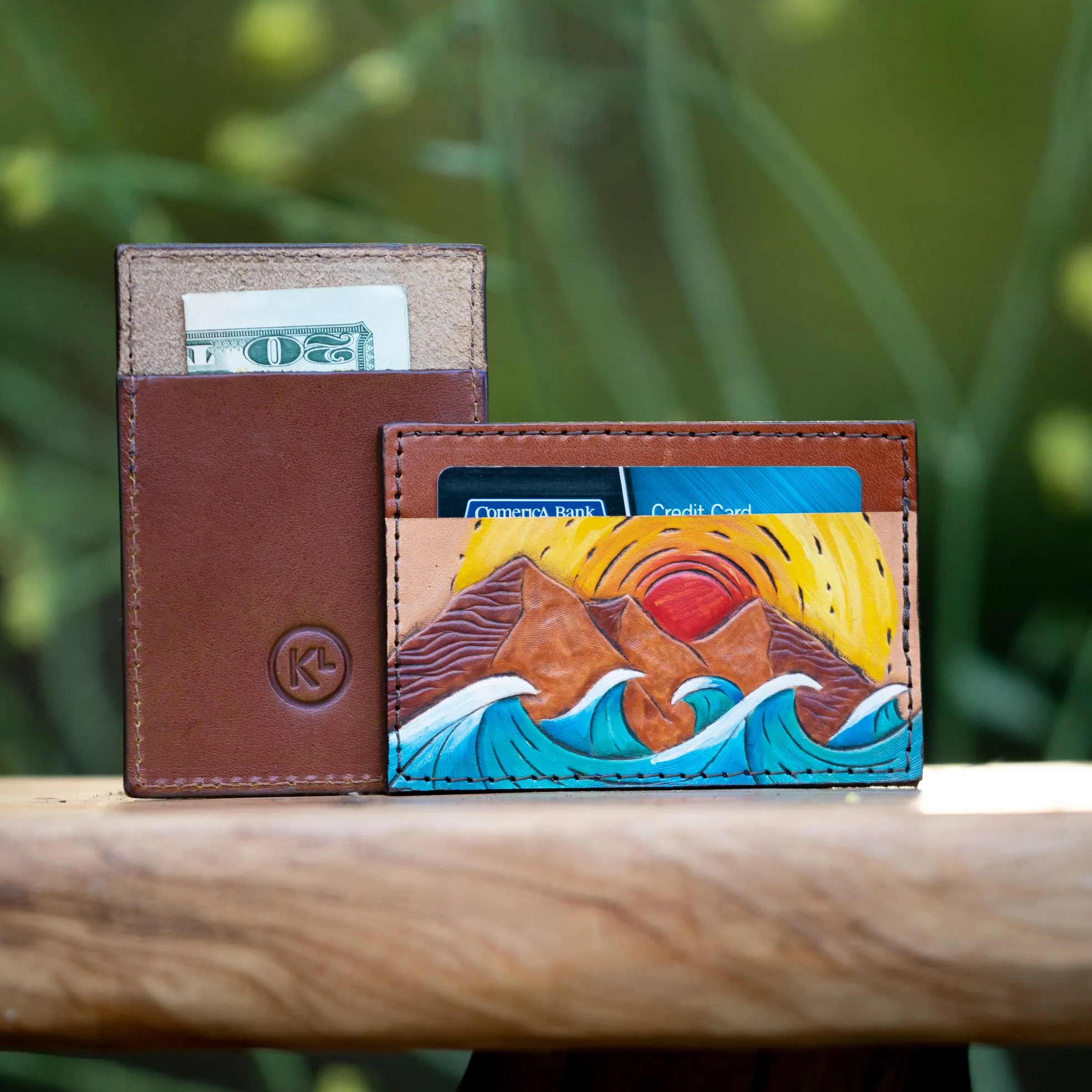 Mountains and Waves Card Wallet