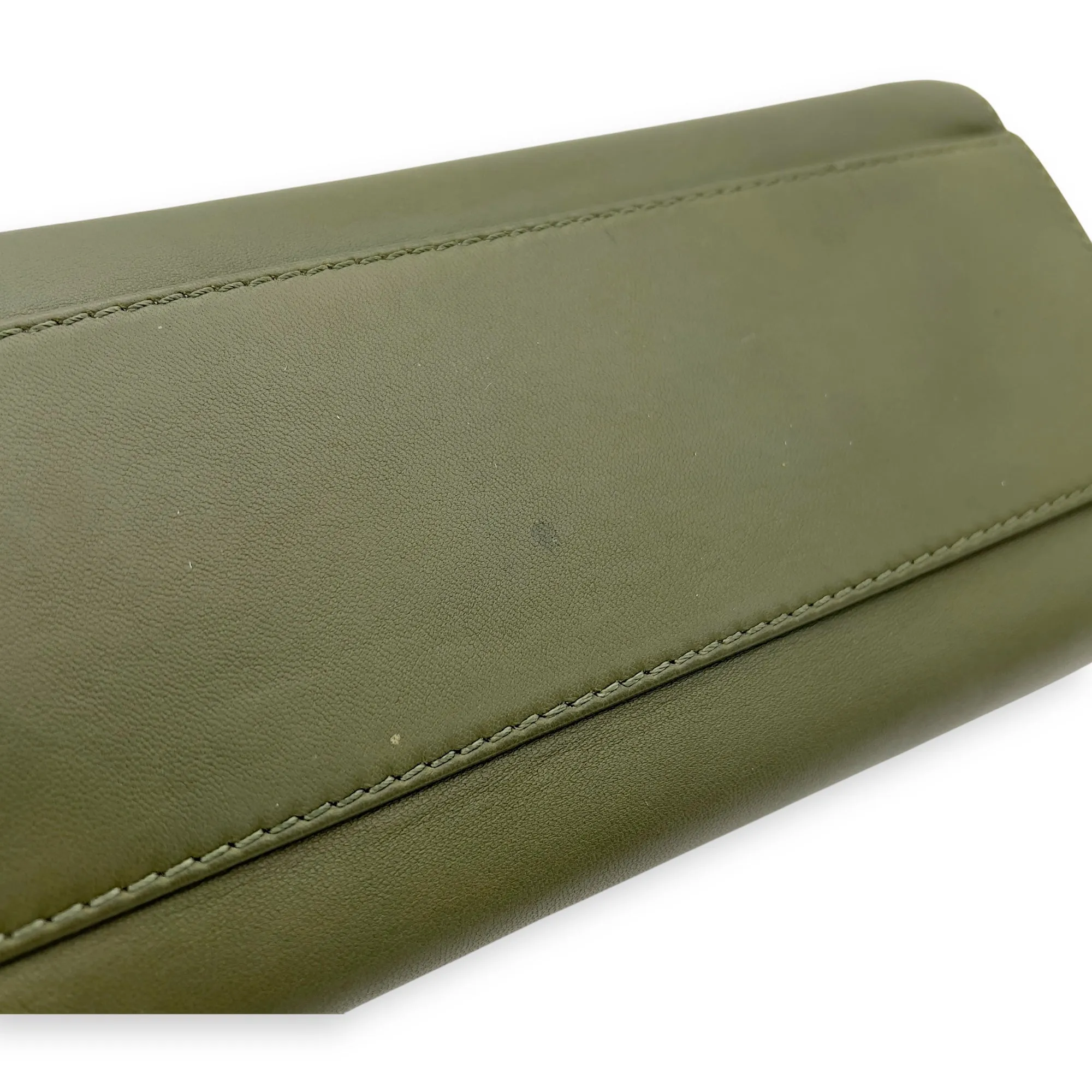 Peekaboo Crossbody Bag Small Green in Lambskin, Gold hardware