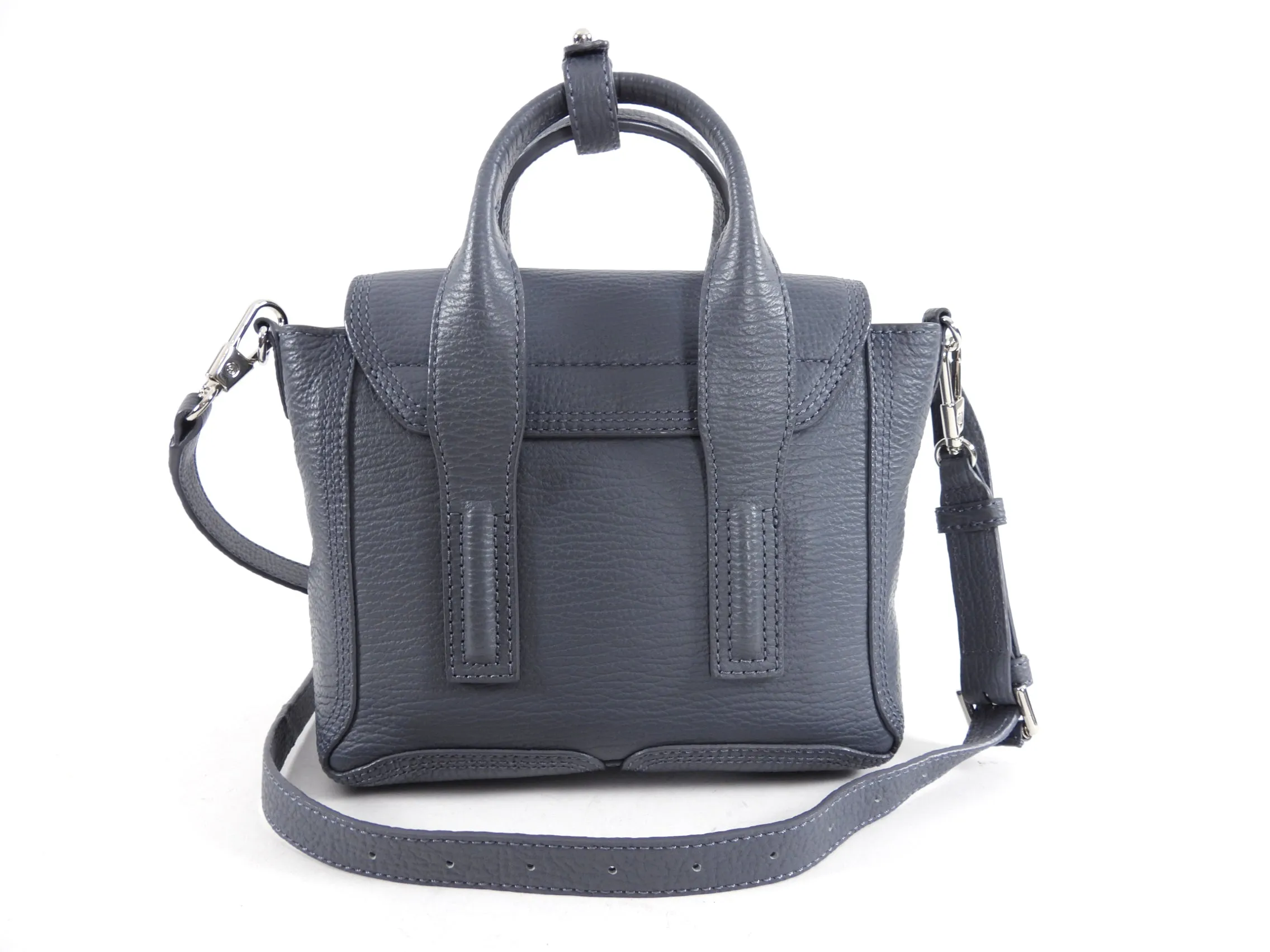 Phillip Lim Pashli Grey Grained Leather Mini Satchel Bag