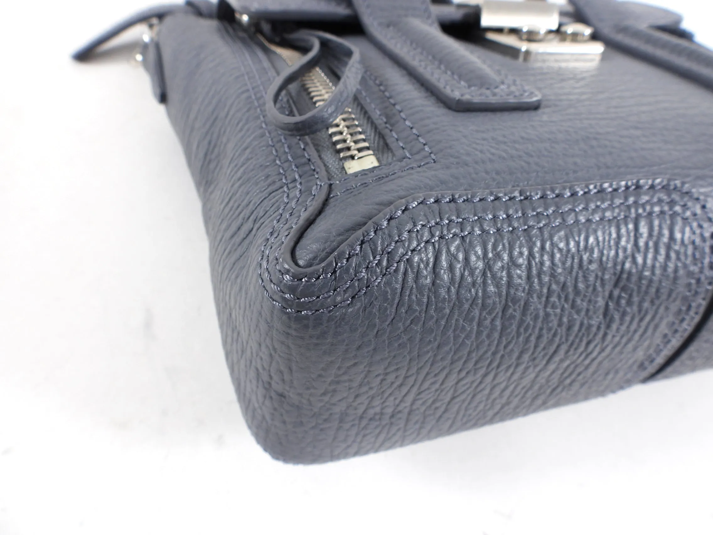 Phillip Lim Pashli Grey Grained Leather Mini Satchel Bag
