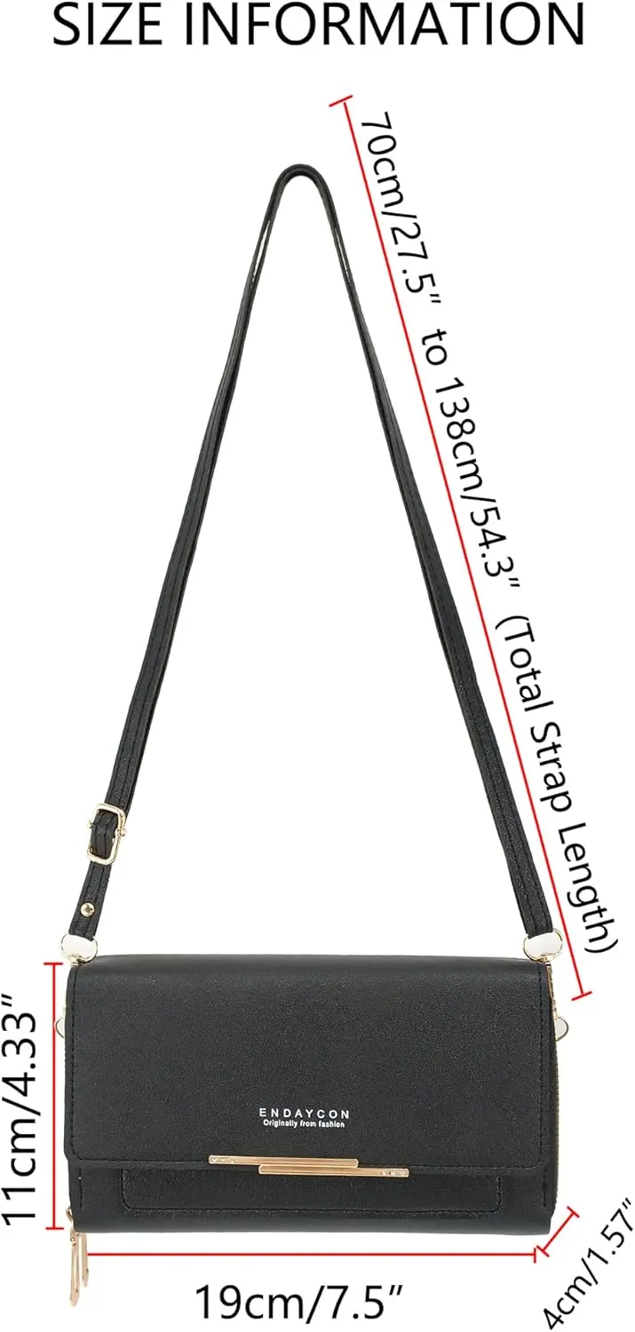 PORT&LOTUS Crossbody Handbag for Women PU Leather Bag