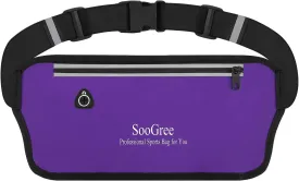 Running Belt Fanny Pack for Women Men Waterproof Waist Pack Runners Bag Slim Money belt Phone Holder for Sports Hiking Traveling Adjustable Strap Workout Pouch Lightweight Walking Jogging