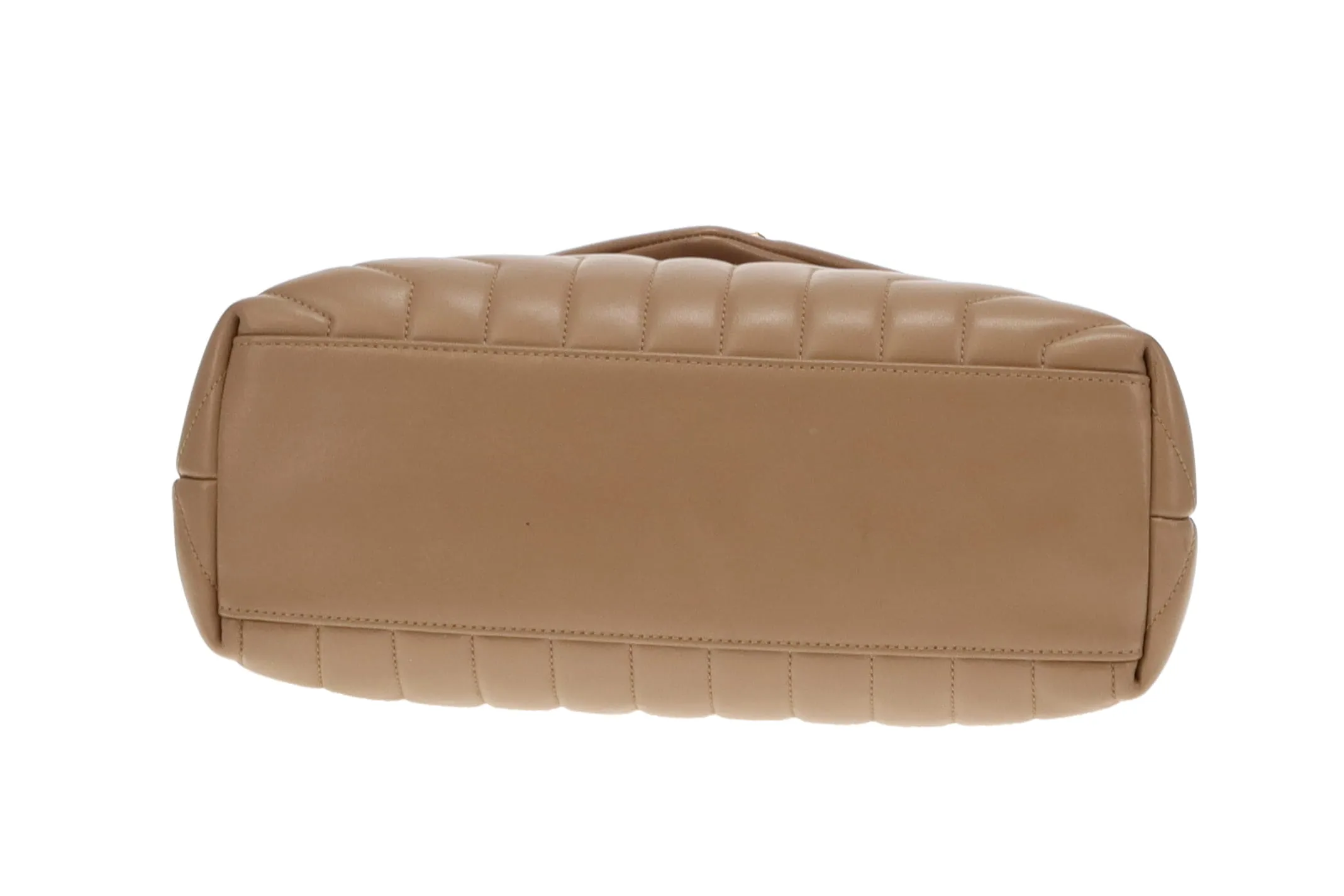 Saint Laurent Beige Leather GHW Medium Loulou 2019