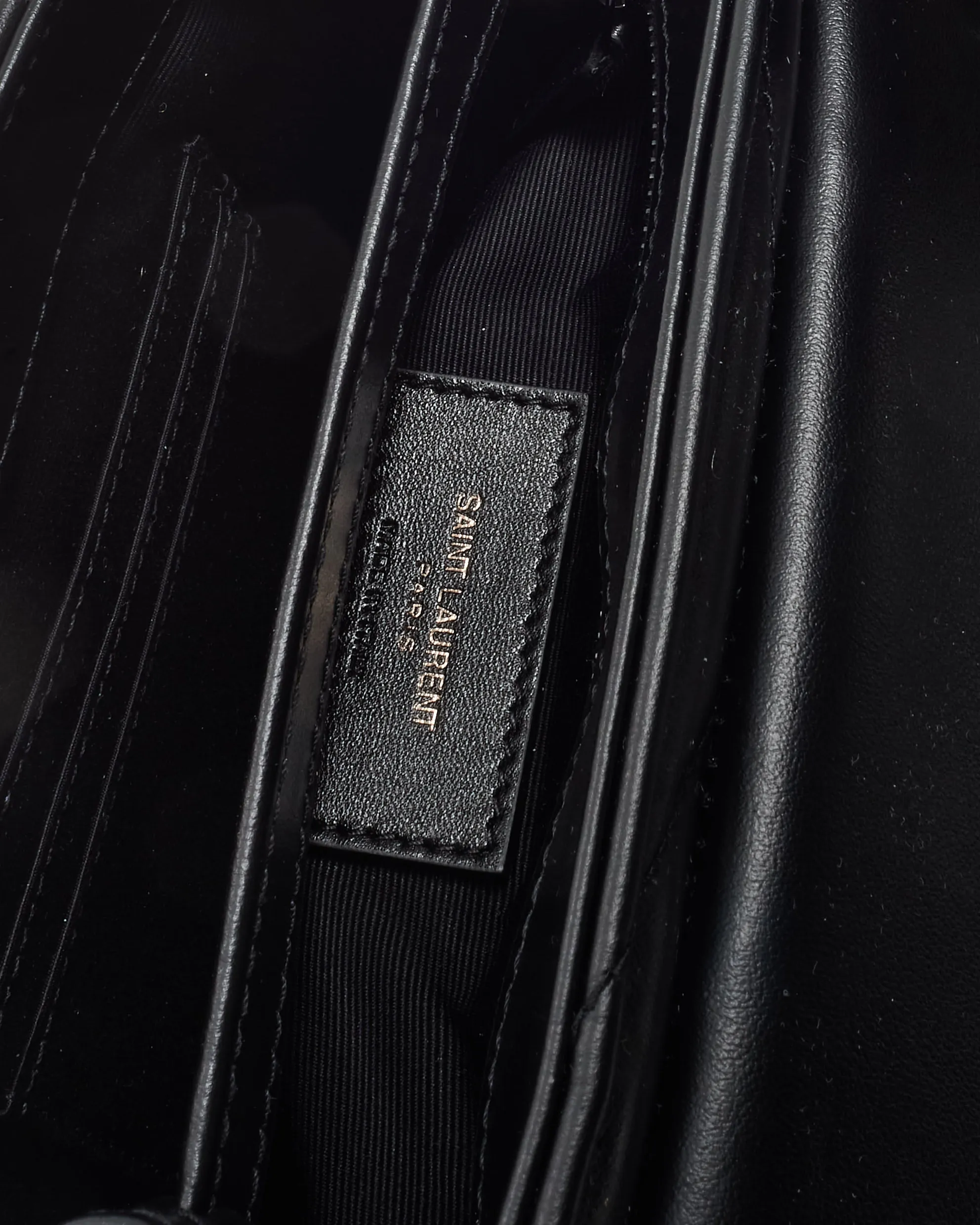 Saint Laurent Black Chevron Quilted Leather Toy Loulou Crossbody Bag BHW