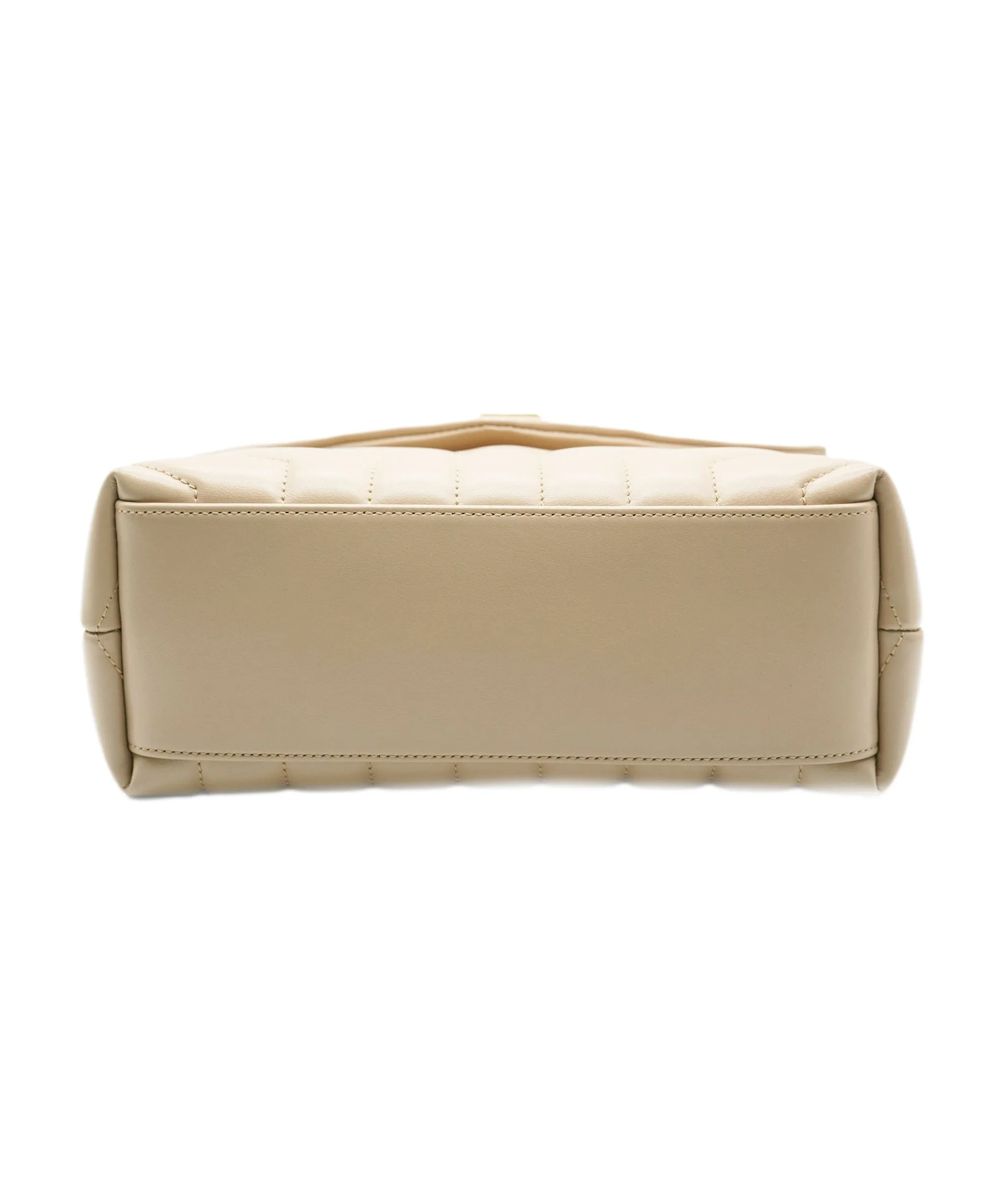 Saint Laurent Dark Beige Chevron Quilted Calfskin Small LouLou Bag ABC0469