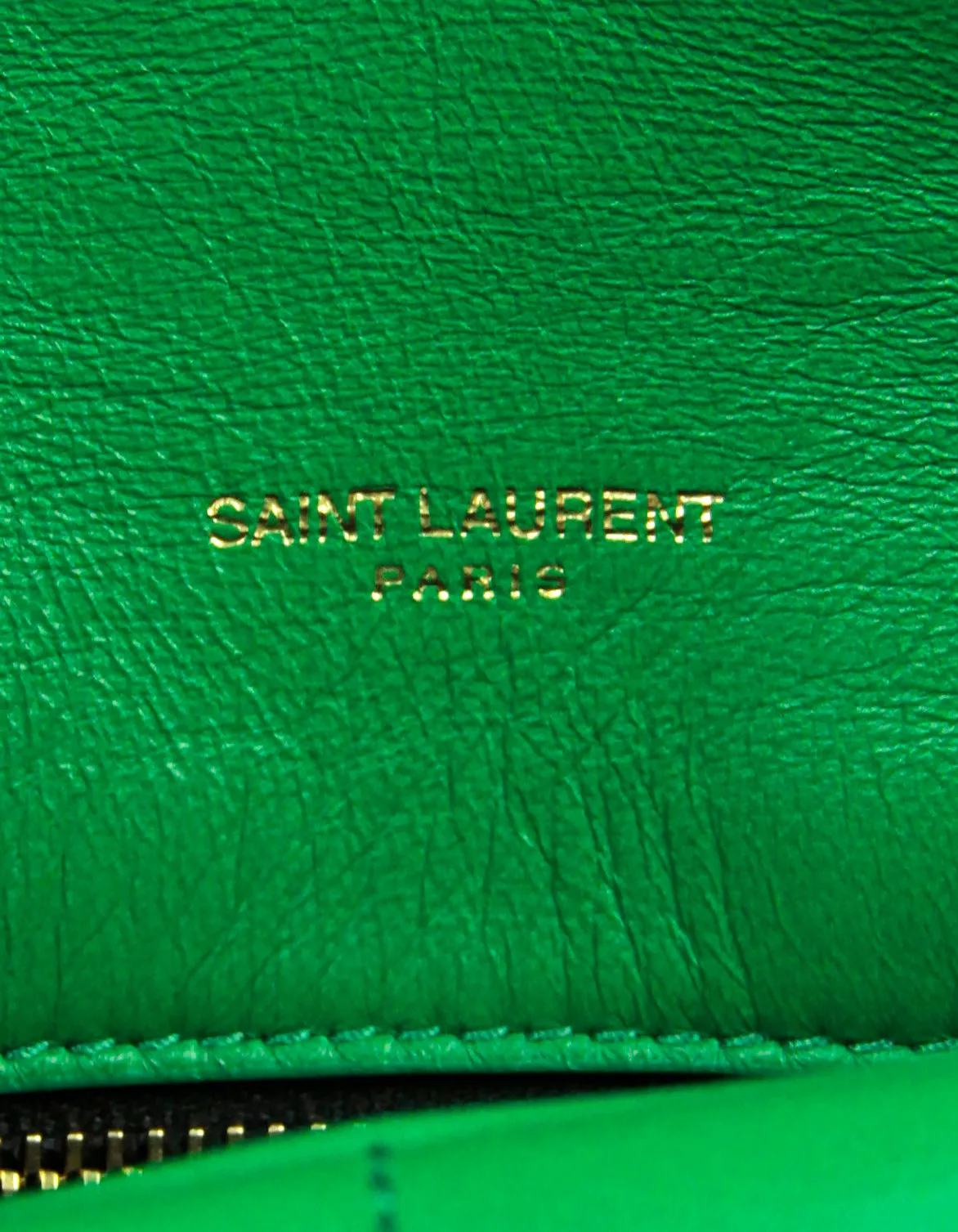 Saint Laurent Vert Praire Green Leather Small Loulou Puffer Bag