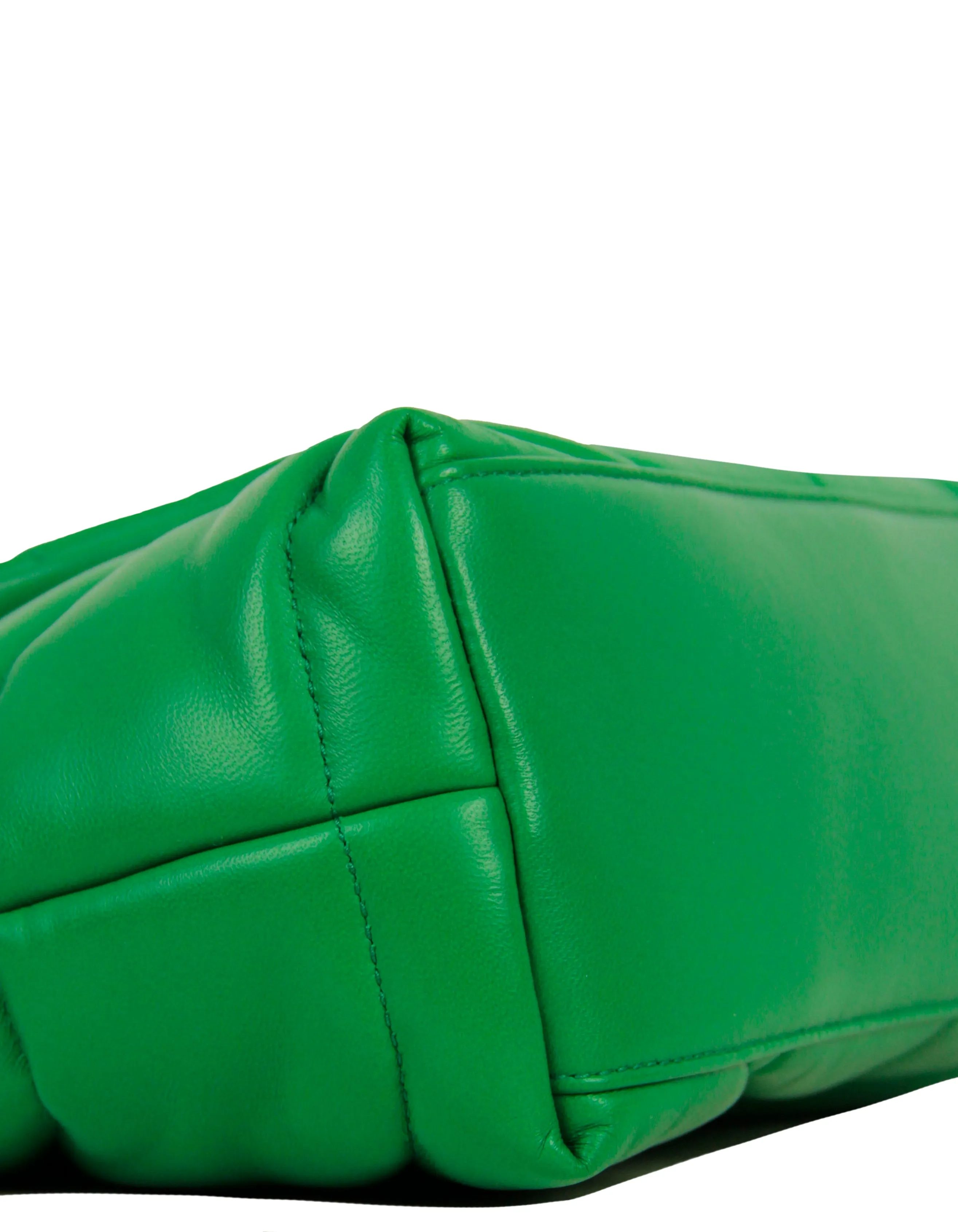 Saint Laurent Vert Praire Green Leather Small Loulou Puffer Bag