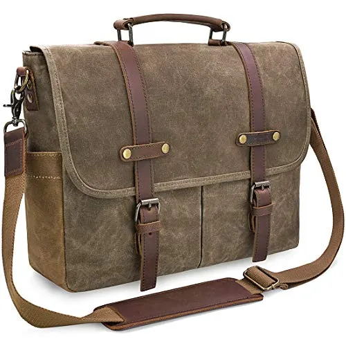 Shoulder Bags Briefcase Laptop Bag Waterproof Canvas Large Work Bag Messenger