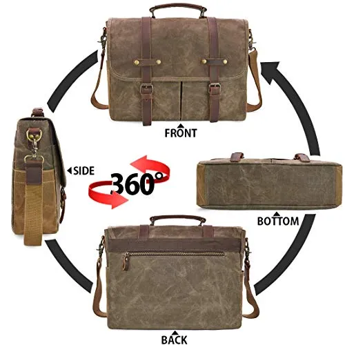 Shoulder Bags Briefcase Laptop Bag Waterproof Canvas Large Work Bag Messenger