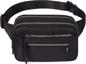 Telena Belt Bag for Women Fanny Pack Cross Body Bag Fashion Waist Pack with Adjustable Strap Black