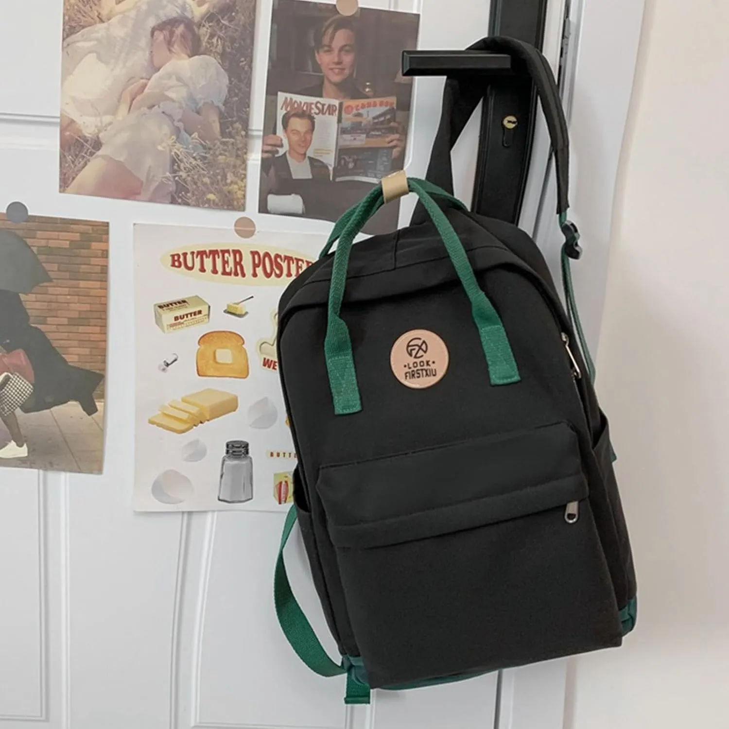 Travel Backpack Purse for Women Men Black Small backpack College Personal Item Travel Bag Cute Carry on Backpack for Women Lightweight Work Backpack