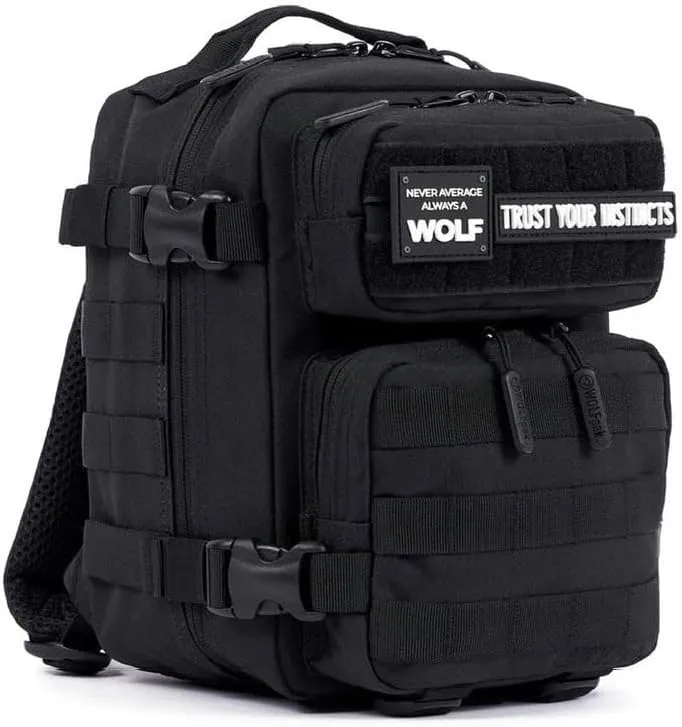 WOLFpak 9L Mini Meal Prep Management Backpack (Alpha Black) Lunch Box, Cooler, Travel, Insulated Bag, Daypack