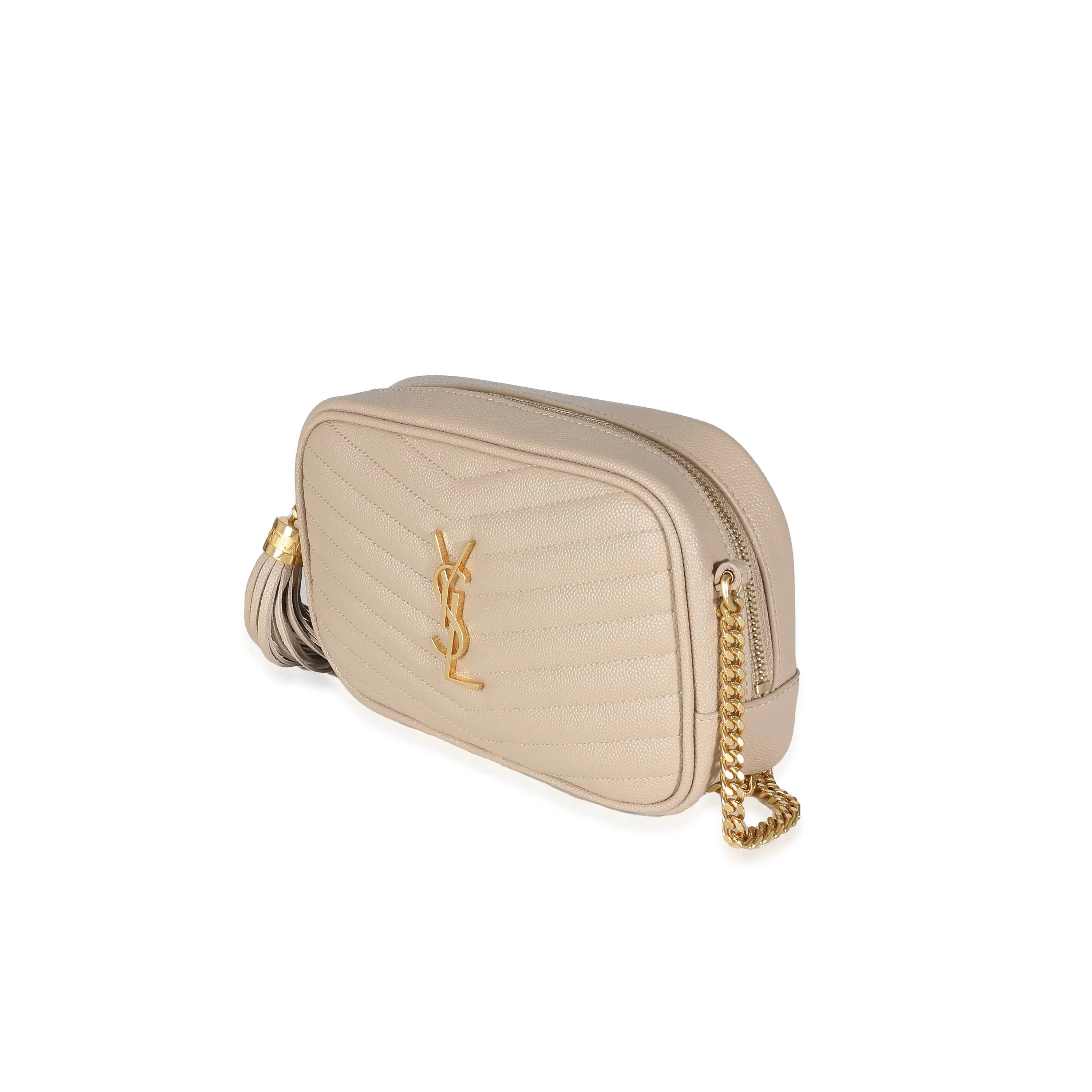 YSL Beige Grain De Poudre Mini Lou Camera Bag