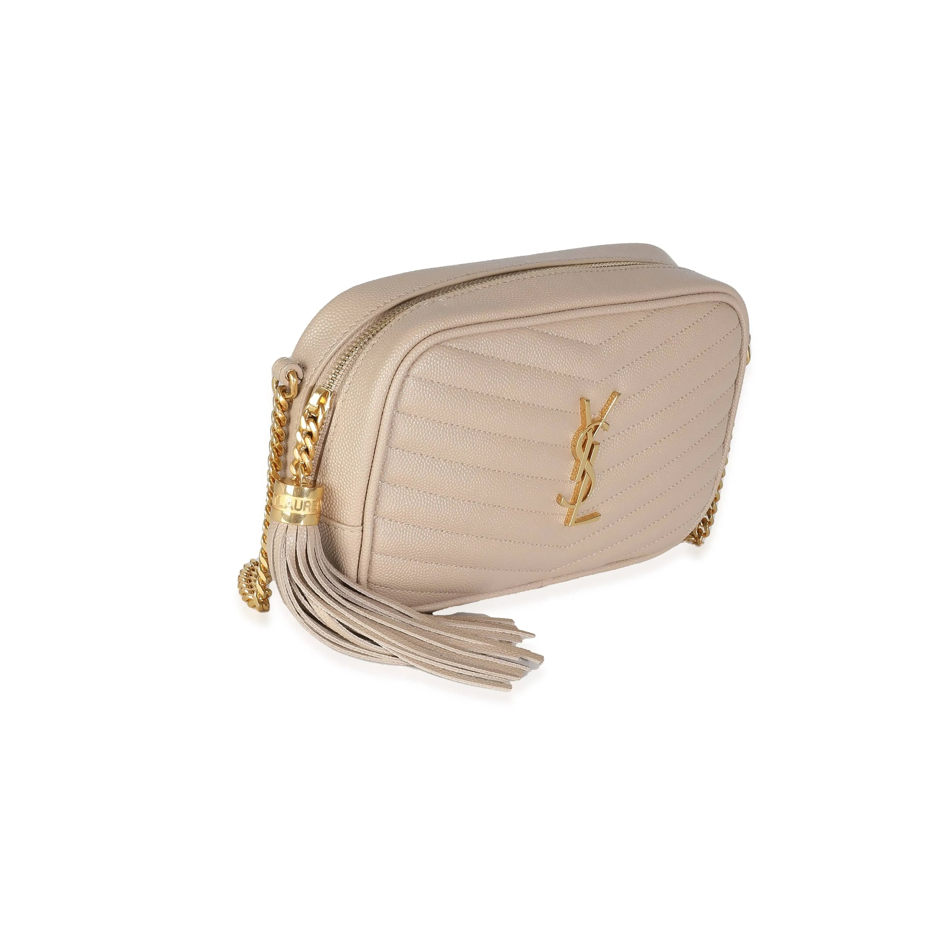 YSL Beige Grain De Poudre Mini Lou Camera Bag