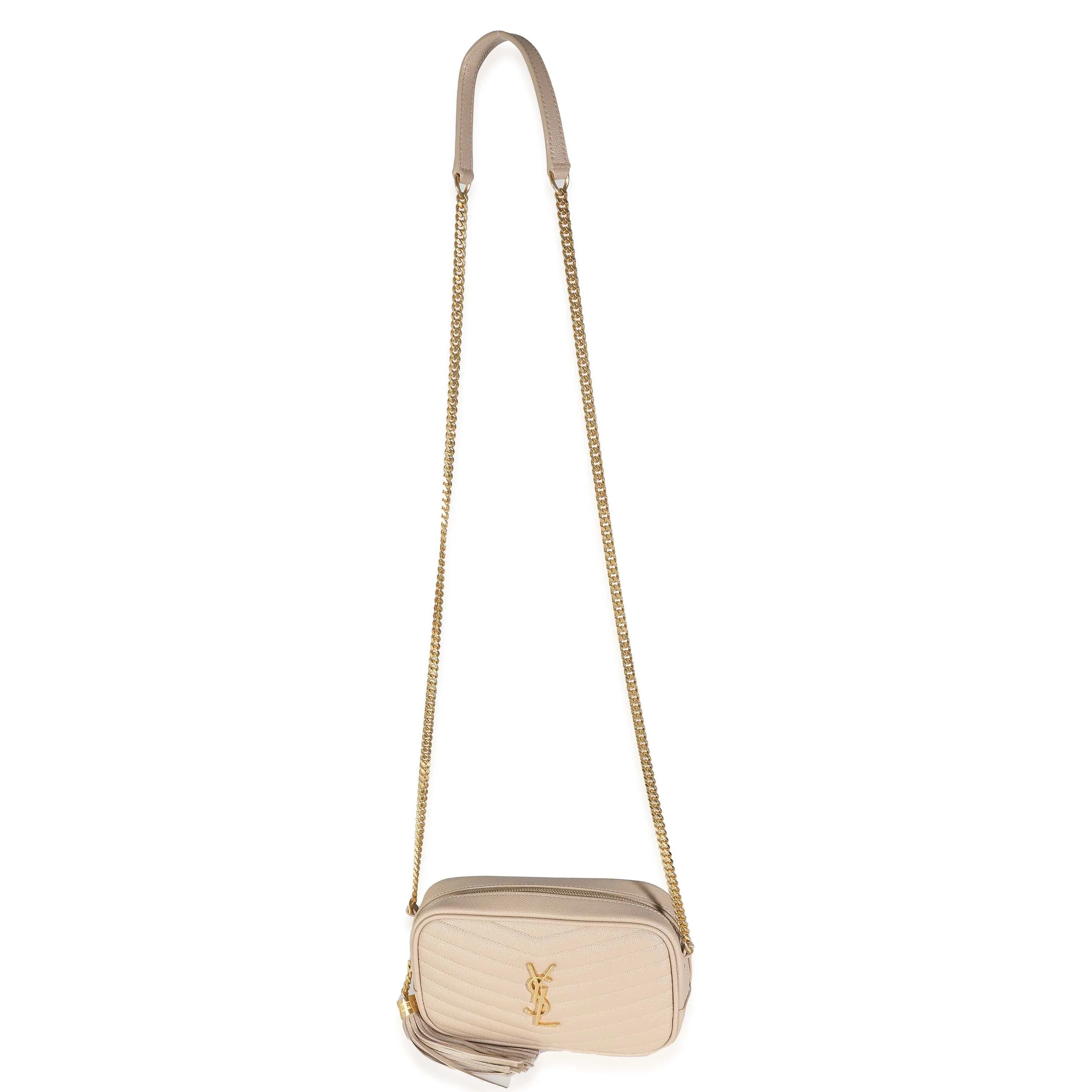 YSL Beige Grain De Poudre Mini Lou Camera Bag