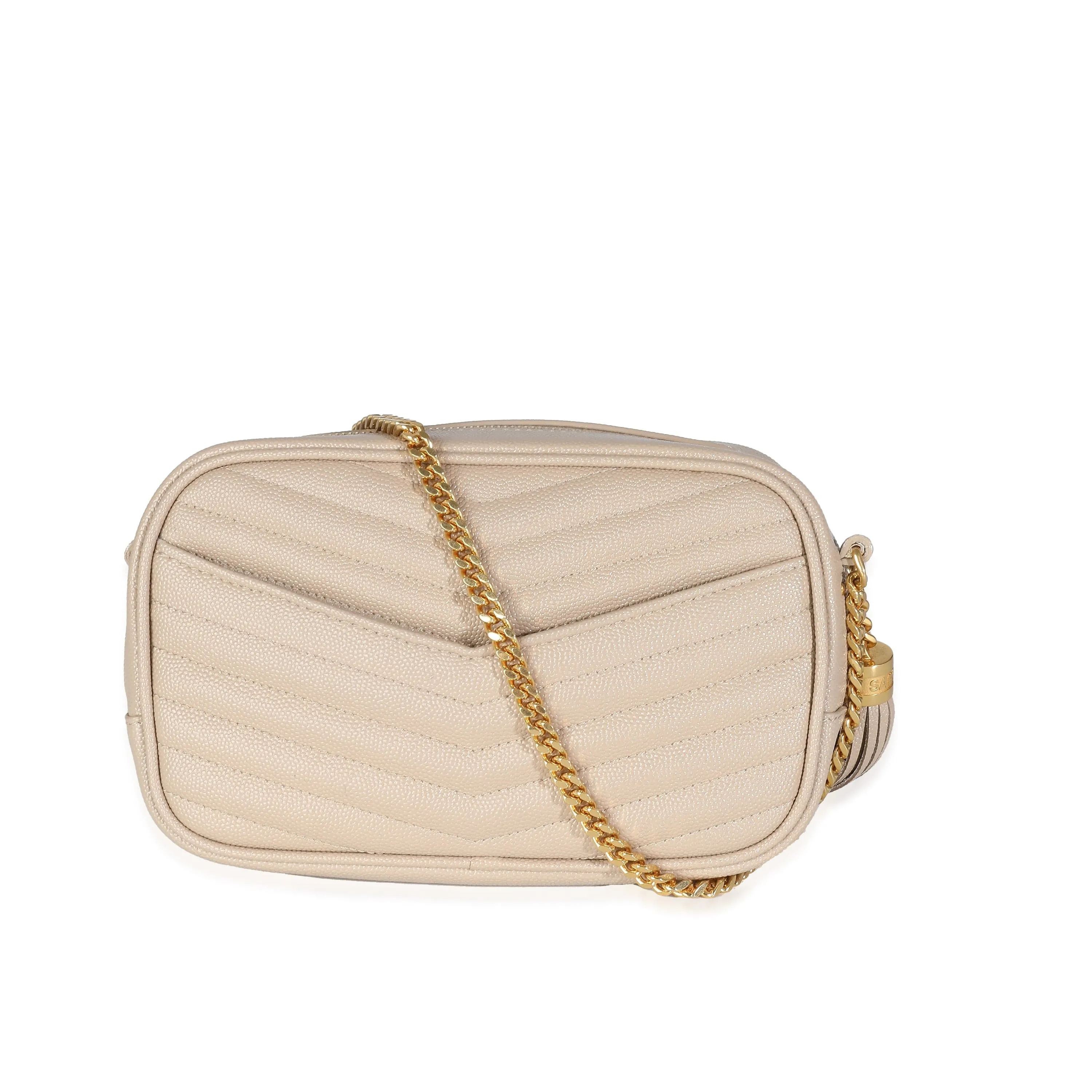 YSL Beige Grain De Poudre Mini Lou Camera Bag